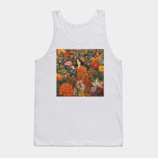 Woman surrounded by flowers 3. Tank Top